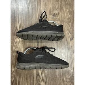 Skechers‎ Shoes Womens 10 Flex Appeal 3.0 Low Top Sneakers Black Fabric SN 12775